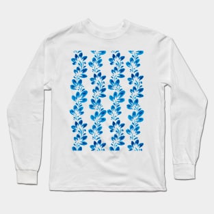 Petrykivka - Gouache Painting -  Folky Colorful Flower and Leaves - Traditional Ukrainian Ethnic Pattern - Obereg Long Sleeve T-Shirt